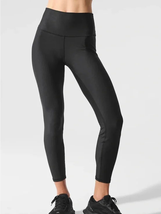 ALO Yoga 7/8 High-Waist Airlift Black Performance Legging Small LIKE NEW - Picture 2 of 7